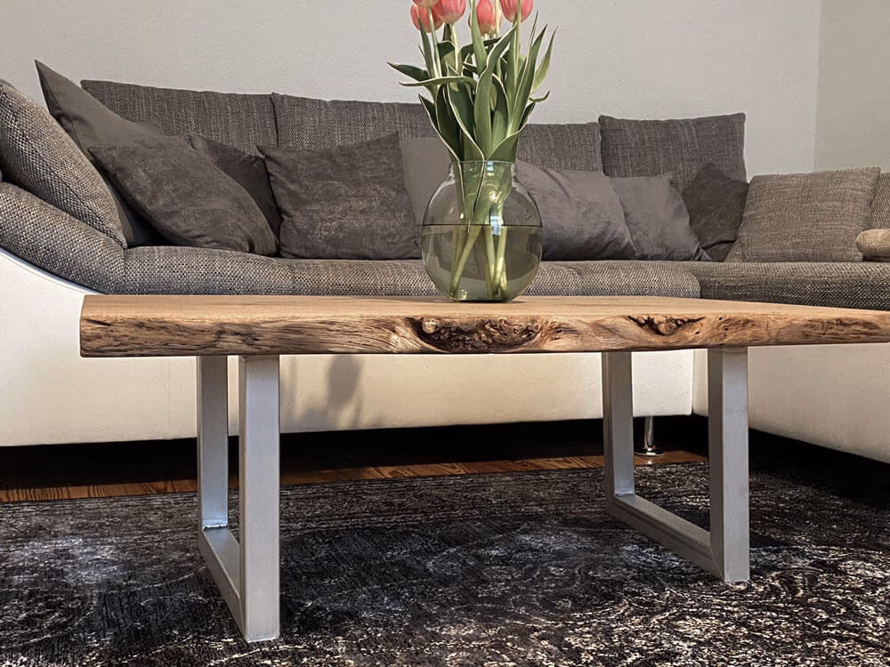 Baumtischwildeiche — Couch- & Loungetische von BRETTArt Hamburg