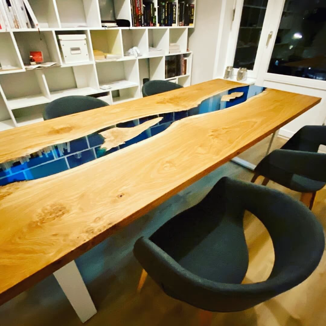 BRETTArt Rivertable Blau Regal Wohnraum — Rivertable von BRETTArt Hamburg