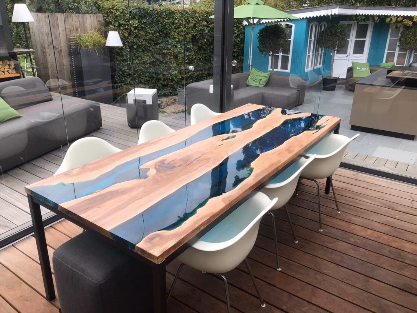 BRETTArt Rivertable Blau Wintergarten — Rivertable von BRETTArt Hamburg