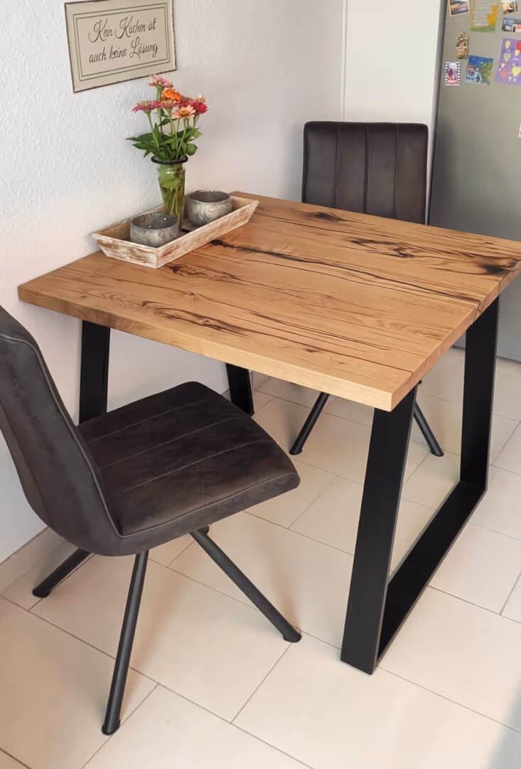 Esstisch Kueche Klein Massivholz — Esstisch von BRETTArt Hamburg