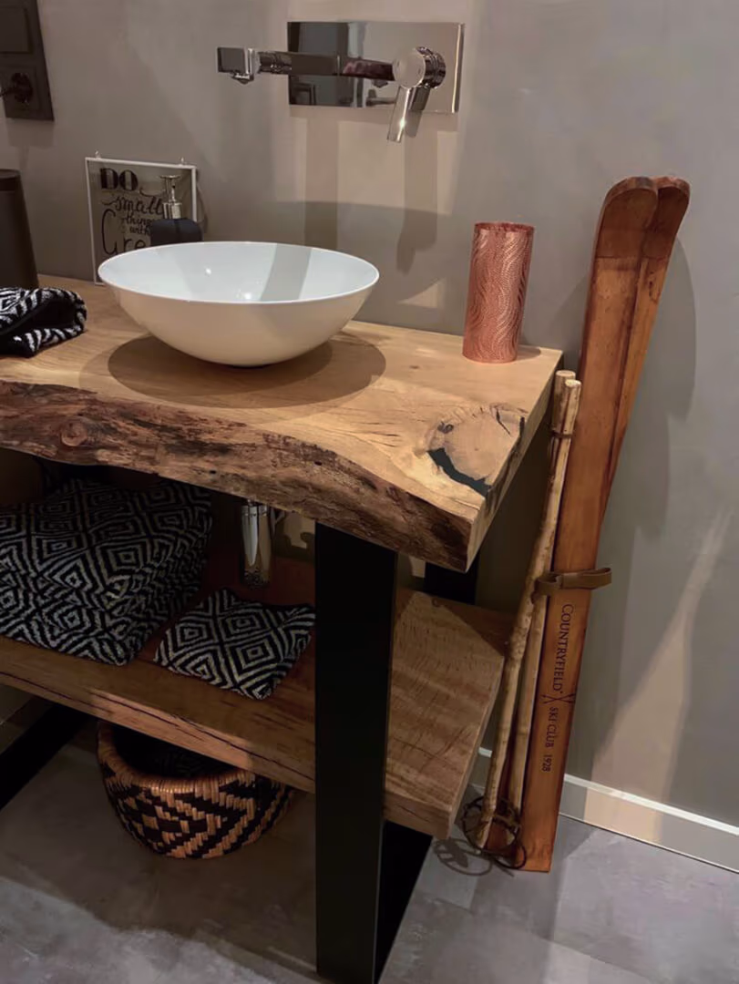 Holzplatte für Waschtisch — Waschtisch von BRETTArt Hamburg