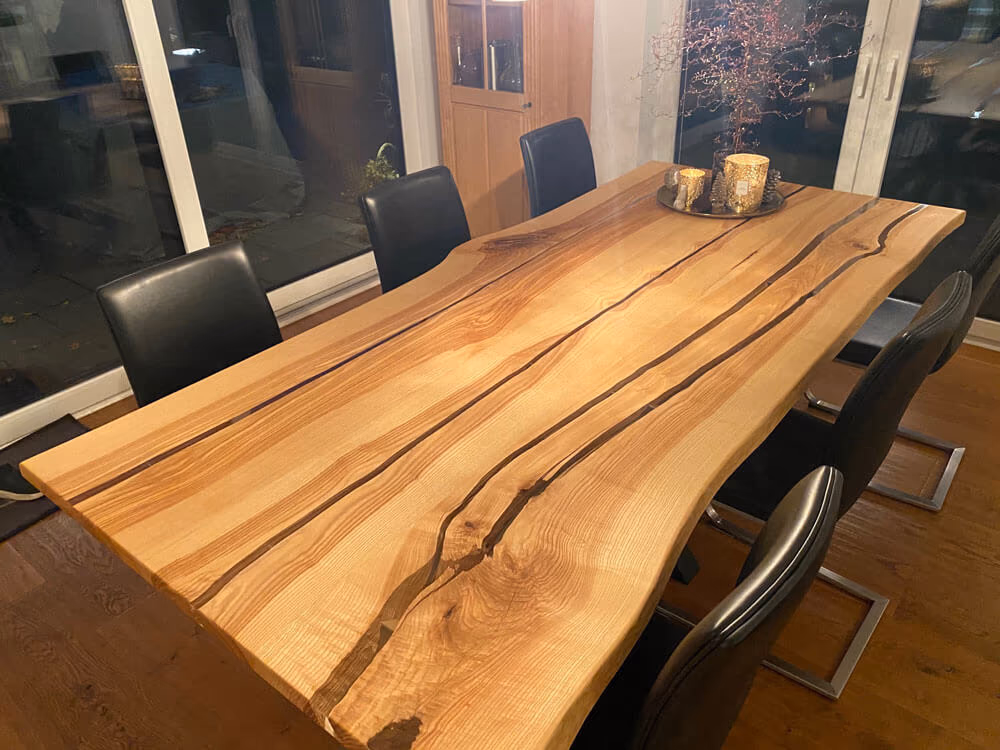 Rivertable Epoxidharz Tisch — Esstisch von BRETTArt Hamburg