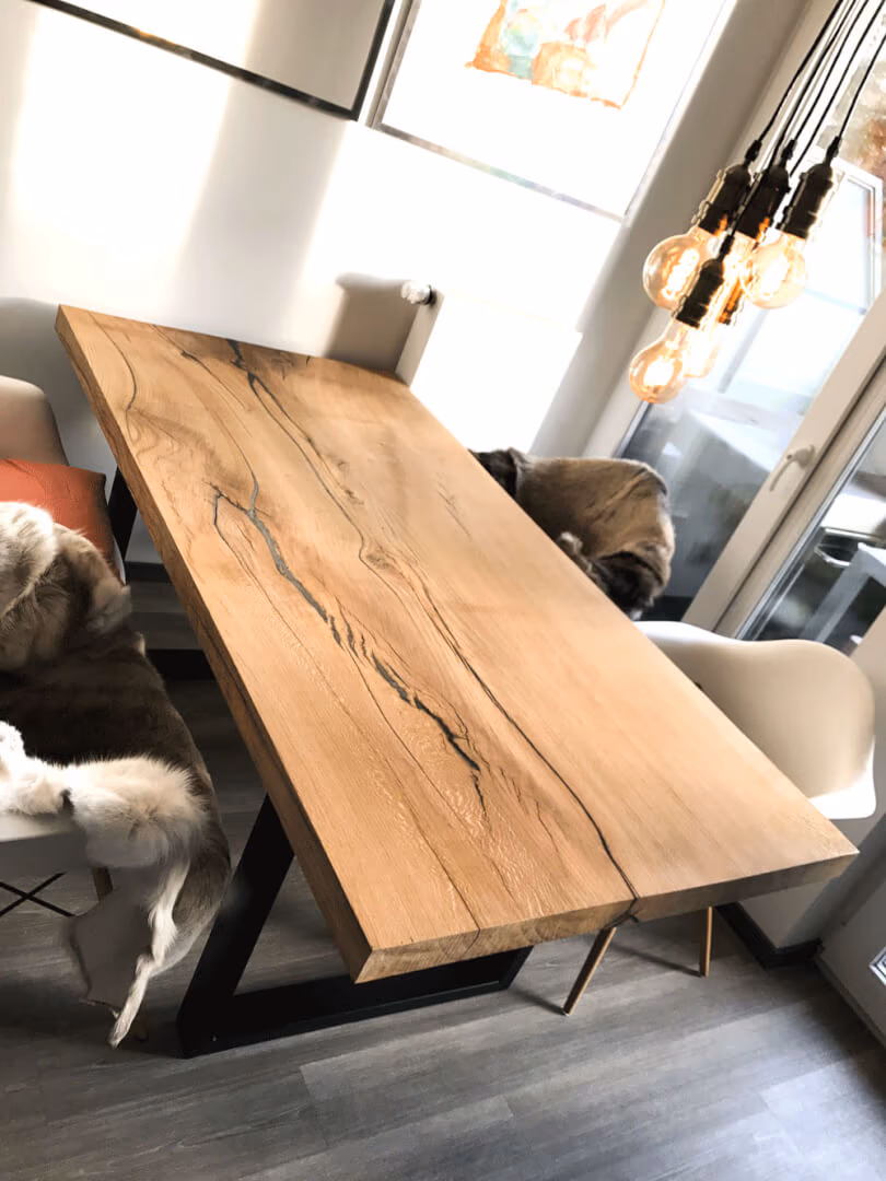Unikat Massivholz Tisch — Unikattisch von BRETTArt Hamburg