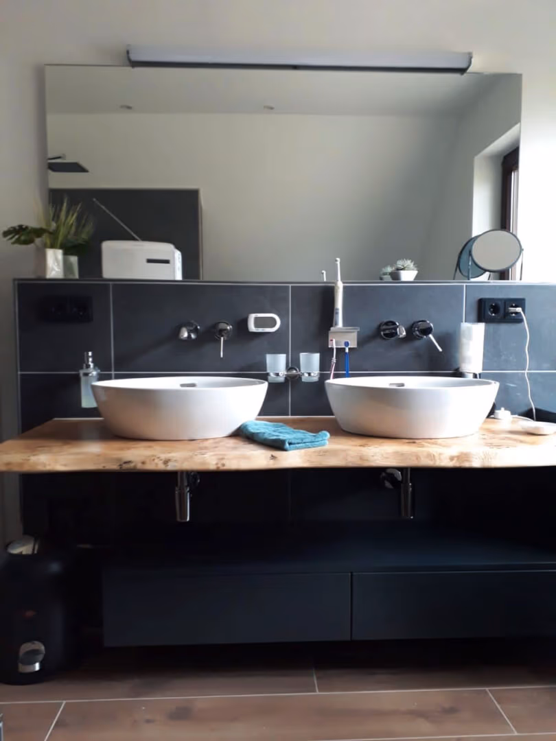 Waschtisch mit Zwei Waschbecken — Waschtisch von BRETTArt Hamburg